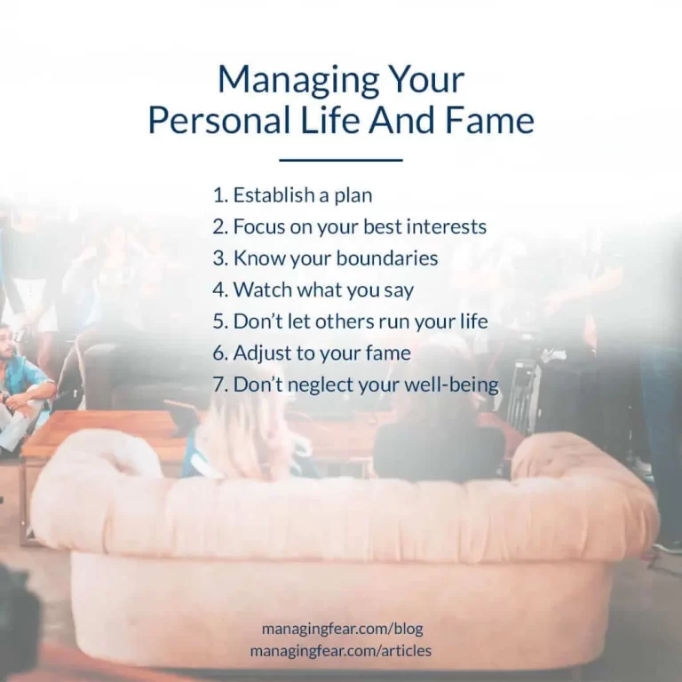 Managing Your Personal Life And Fame