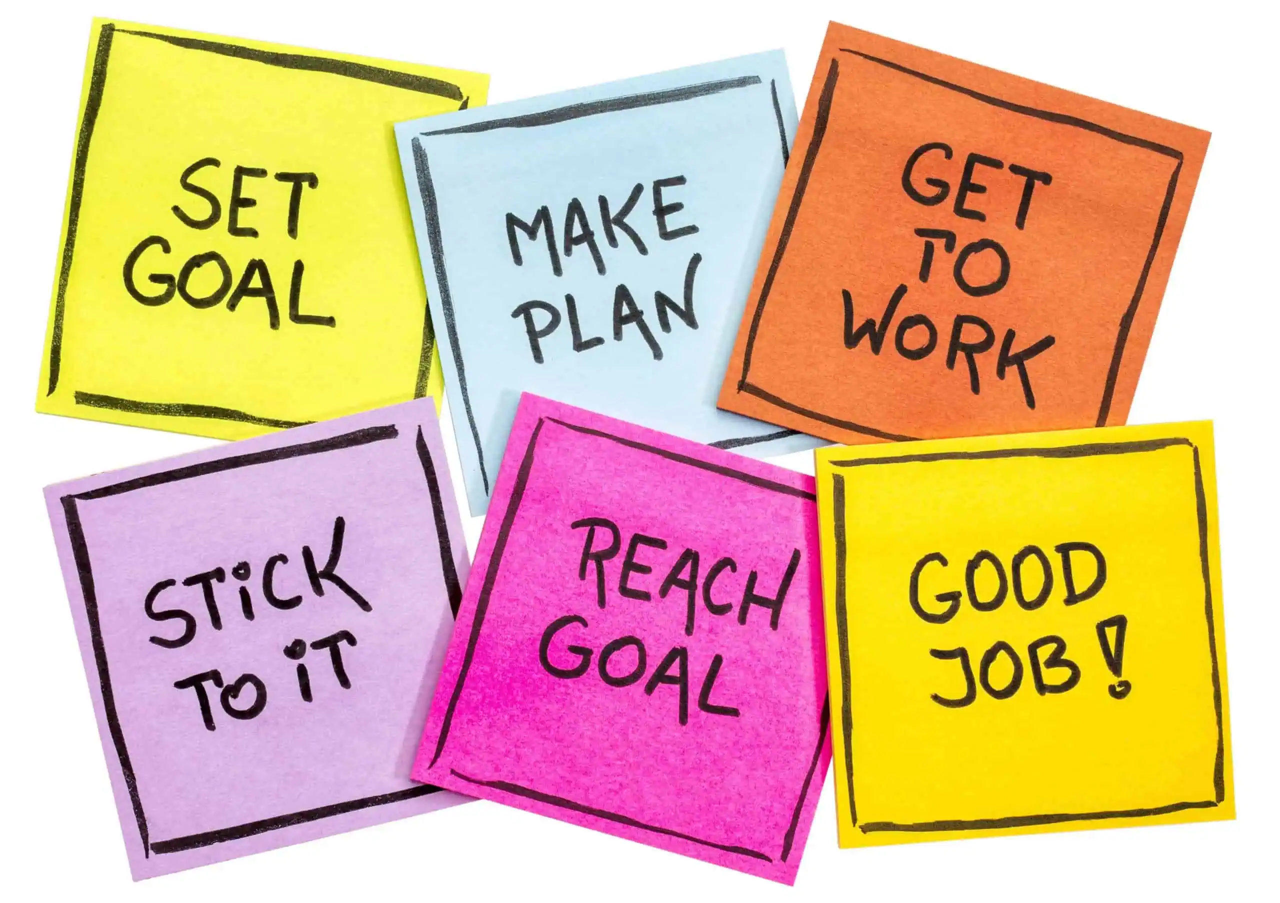 Image illustrating tips for setting goals and improving mental health effectively