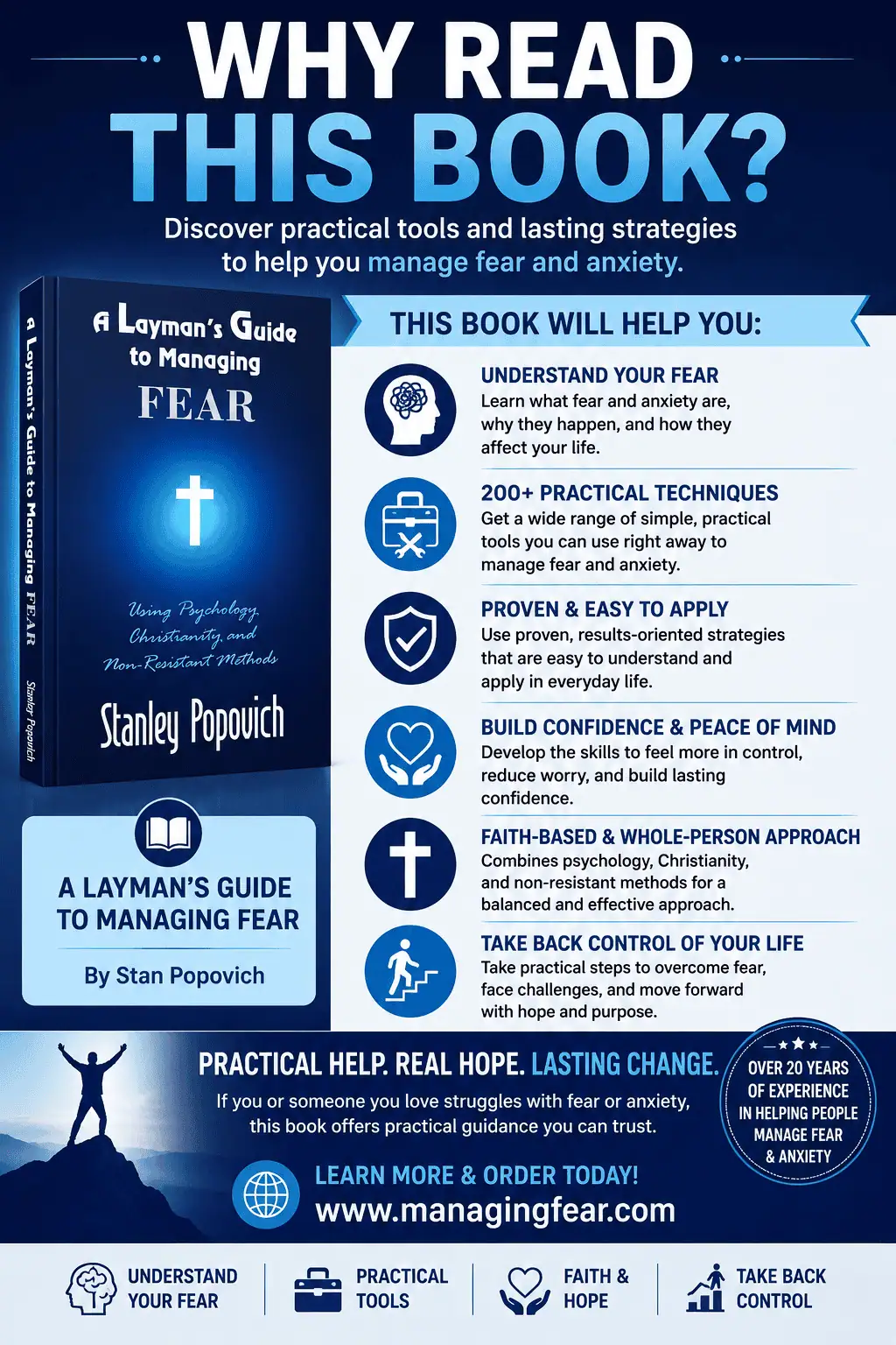 Infographic on why read A Layman's Guide to Managing Fear