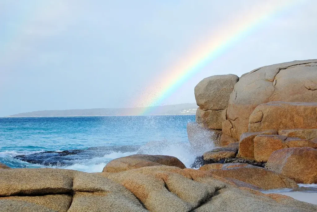 Rainbow image for article on how to overcome worrying and reduce anxiety
